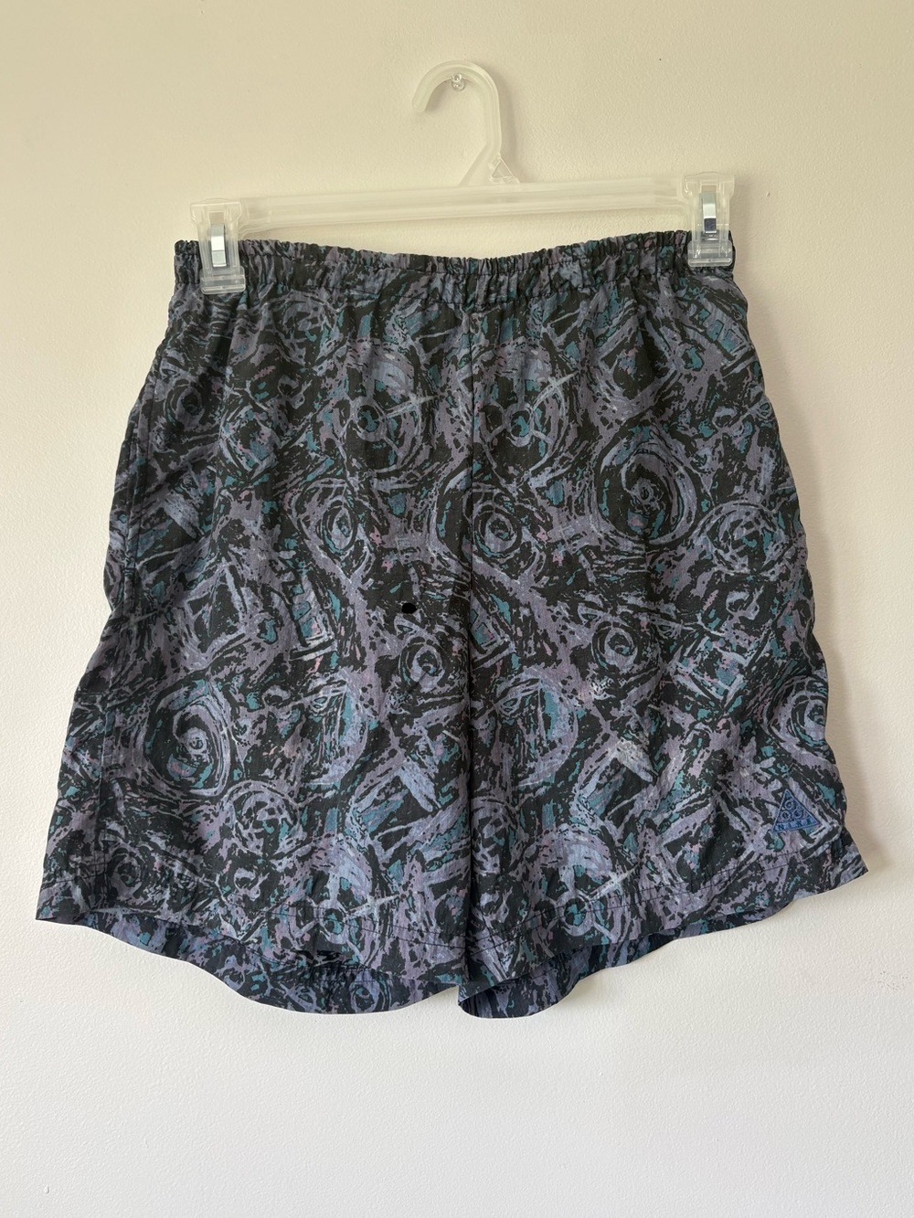 Vintage Nike ACG Shorts Size Small Swim Trunks 90s Abstract Nylon Flaw